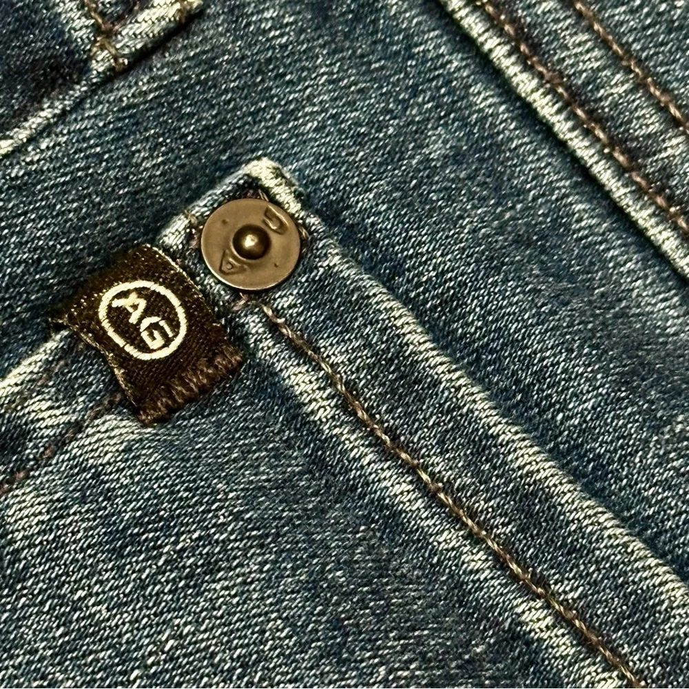 AG Adriano Goldschmied Dark Blue Wash Slim Straight Leg Jeans Matchstick - Picture 7 of 12